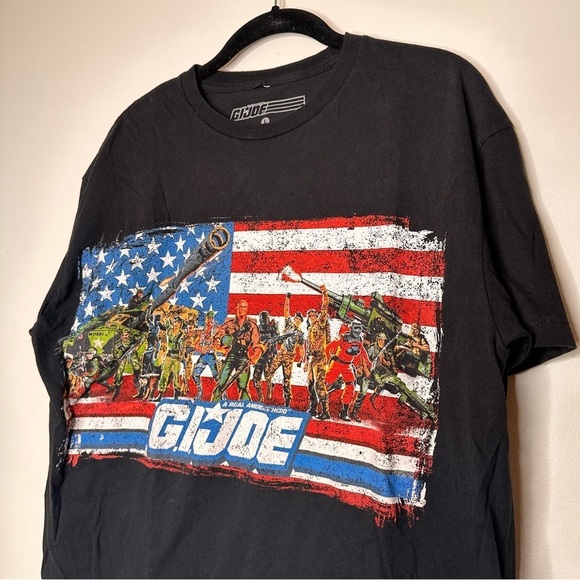 G.I. Joe Mens Popular Characters with Flag T-shirt OOP  Large 2009 Hasbro Large - Picture 4 of 5